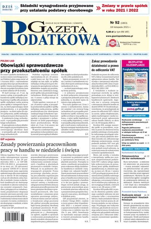 Gazeta Podatkowa 92/2021