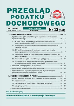 Przegląd Podatku Dochodowego 13/2021