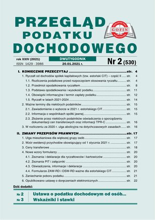 Przegląd Podatku Dochodowego 2/2021