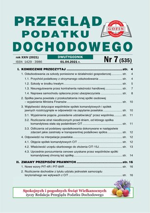 Przegląd Podatku Dochodowego 7/2021