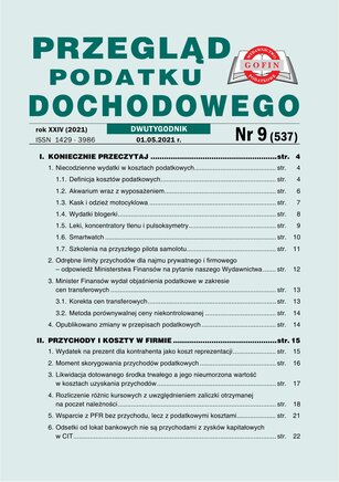 Przegląd Podatku Dochodowego 9/2021