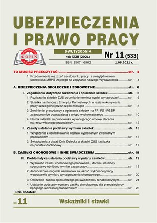 Ubezpieczenia i Prawo Pracy 11/2021