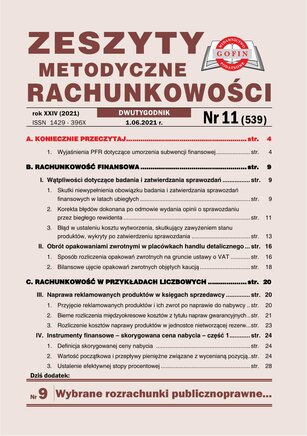 Zeszyty Metodyczne Rachunkowości 11/2021