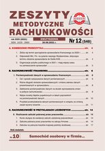 Zeszyty Metodyczne Rachunkowości 12/2021