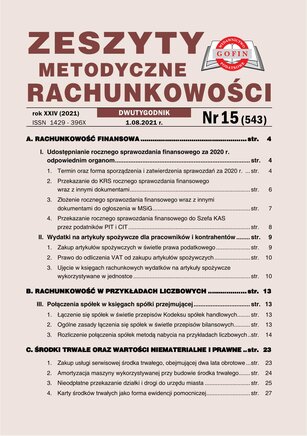Zeszyty Metodyczne Rachunkowości 15/2021
