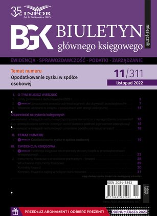 Biuletyn Głównego Księgowego 11/2022