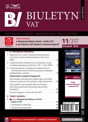 Biuletyn VAT 11/2022
