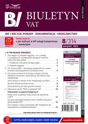 Biuletyn VAT 8/2022