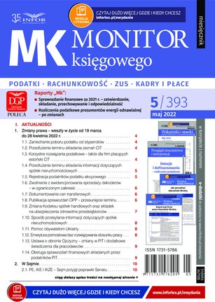 Monitor Księgowego 5/2022