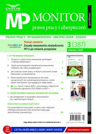 Monitor Prawa Pracy i Ubezpieczeń 3/2022