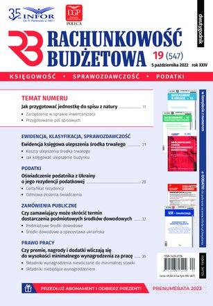 Rachunkowość Budżetowa 19/2022