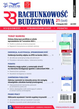 Rachunkowość Budżetowa 21/2022