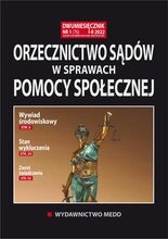 Orzecznictwo sądów w sprawach pomocy społecznej 1/2022