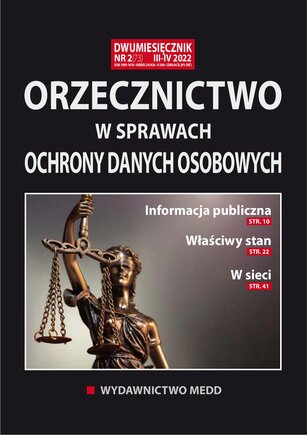 Orzecznictwo w sprawach ochrony danych osobowych 2/2022