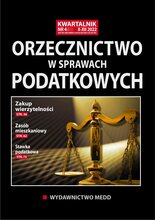 Orzecznictwo w sprawach podatkowych 4/2022