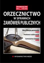 Orzecznictwo w sprawach zamówień publicznych 6/2022