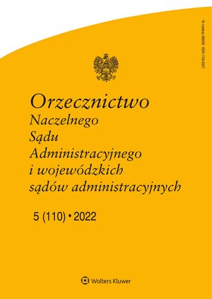 Orzecznictwo Naczelnego Sądu Administracyjnego i WSA 5/2022