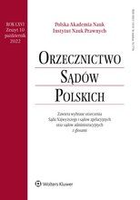 Orzecznictwo Sądów Polskich 10/2022