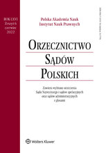Orzecznictwo Sądów Polskich 6/2022