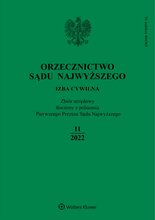 Orzecznictwo Sądu Najwyższego. Izba Cywilna 11/2022