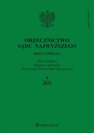 Orzecznictwo Sądu Najwyższego. Izba Cywilna 9/2022