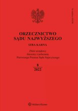 Orzecznictwo Sądu Najwyższego - Izba Karna 8/2022