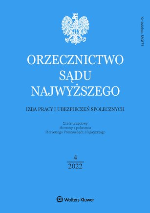 Orzecznictwo Sądu Najwyższego. Izba Pracy 4/2022