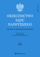 Orzecznictwo Sądu Najwyższego. Izba Pracy 5/2022