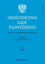 Orzecznictwo Sądu Najwyższego. Izba Pracy 8/2022