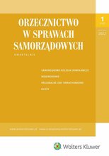 Orzecznictwo w sprawach samorządowych 1/2022