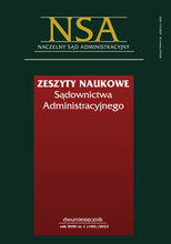 Zeszyty Naukowe Sądownictwa Administracyjnego 1/2022