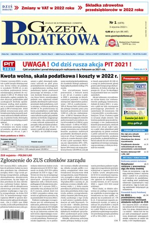 Gazeta Podatkowa 1/2022