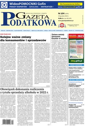 Gazeta Podatkowa 104/2022