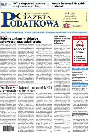 Gazeta Podatkowa 32/2022