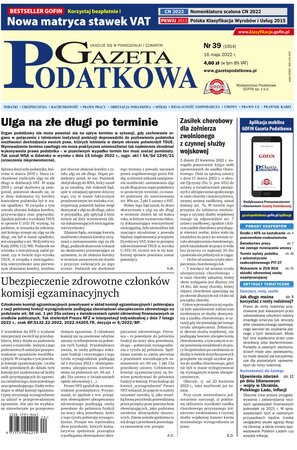 Gazeta Podatkowa 39/2022