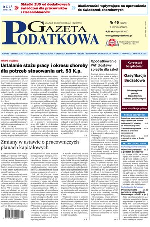 Gazeta Podatkowa 45/2022