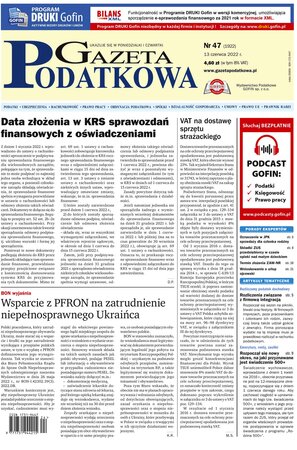 Gazeta Podatkowa 47/2022