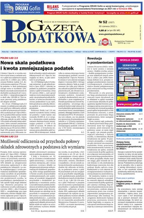 Gazeta Podatkowa 52/2022