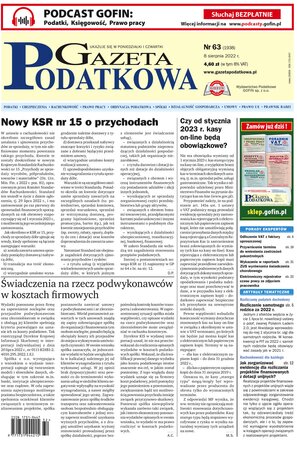 Gazeta Podatkowa 63/2022