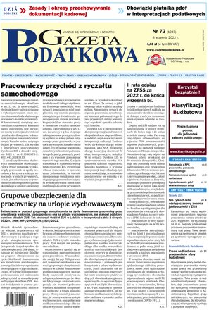Gazeta Podatkowa 72/2022