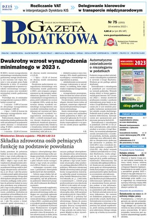 Gazeta Podatkowa 75/2022