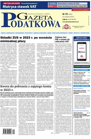 Gazeta Podatkowa 76/2022