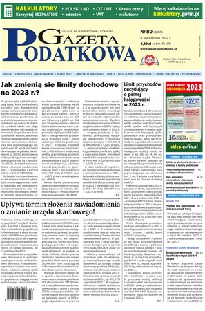 Gazeta Podatkowa 80/2022