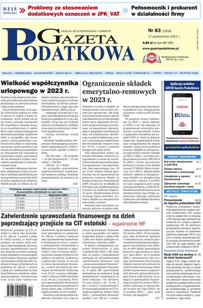 Gazeta Podatkowa 83/2022