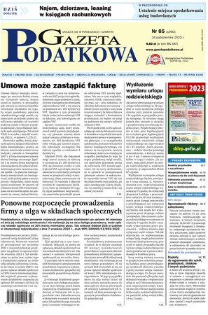 Gazeta Podatkowa 85/2022