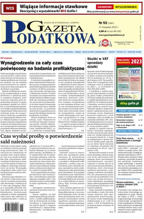 Gazeta Podatkowa 92/2022