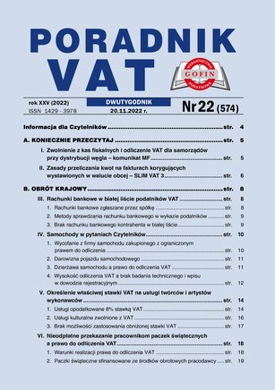 Poradnik VAT 22/2022