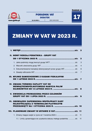 Poradnik VAT 23/2022