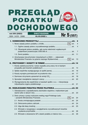 Przegląd Podatku Dochodowego 5/2022