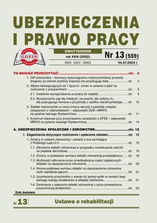Ubezpieczenia i Prawo Pracy 13/2022